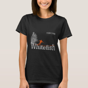 Camiseta Esquí de la Viña de Montana de Whitefish de los añ