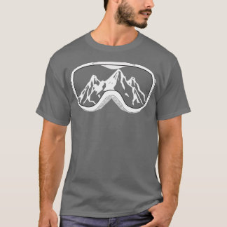 Camiseta Esquí de las montañas de los gafas de esquí