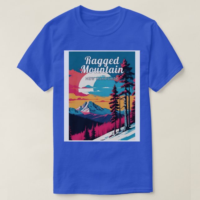 Camiseta Esquí de montaña alargado nuevo hampshire usa 1 (Diseño del anverso)
