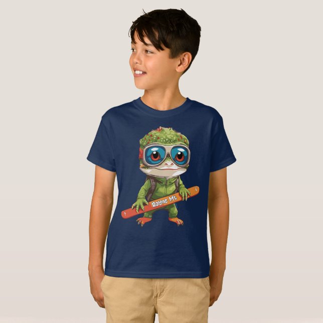 Camiseta Esquí de montaña Cute Lizard Boyne (Anverso completo)