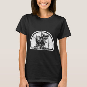Camiseta Esquí de montaña Dinosaurio Esquiador Dino Esquí E