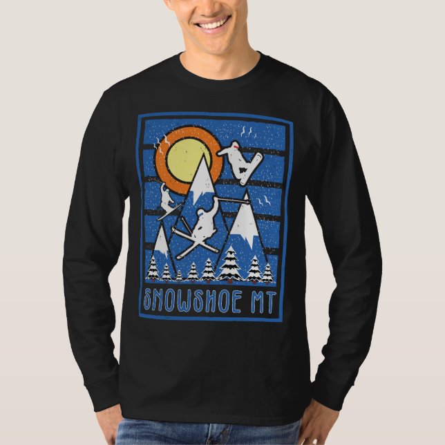 Camiseta Esquí de montaña Retro Snowshoe (Anverso)