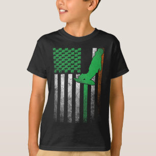 Camiseta Esquí de nieve Bandera irlandesa norteamericana St