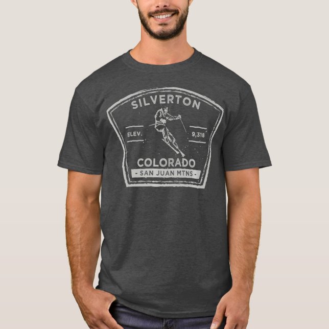 Camiseta Esquí de Nieve de Silverton Colorado (Anverso)
