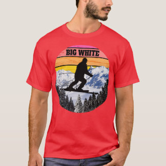 Camiseta Esquí de nieve Grandes Campos de Esquí Blanco Cana