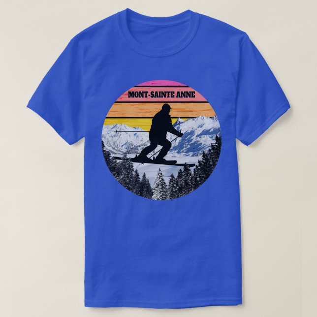 Camiseta Esquí de nieve Mont Sainte Anne Esquíes Canadá (Diseño del anverso)