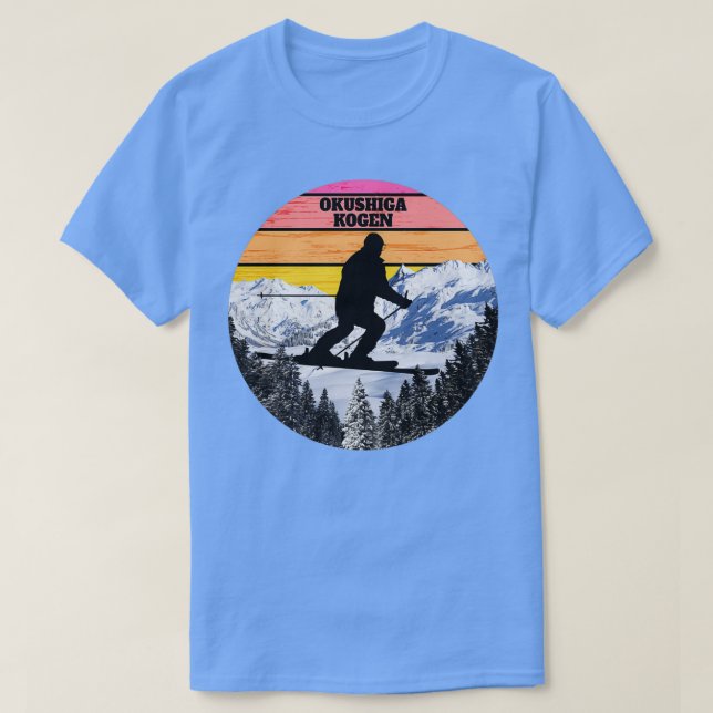 Camiseta Esquí de nieve Okushiga Kogen Campos de esquí Hons (Diseño del anverso)