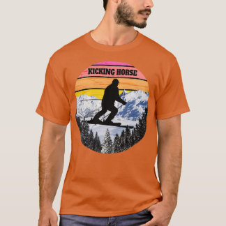 Camiseta Esquí de nieve Pateando Campos de Esquí de Caballo