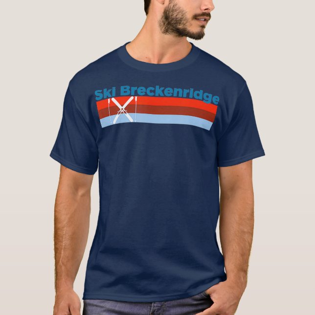 Camiseta Esquí de nieve retro Breckenridge Colorado (Anverso)