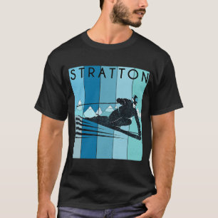 Camiseta Esquí de nieve retro Stratton Vermont