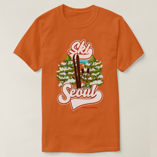 Camiseta Esquí de Seúl, Corea del Sur (Diseño del anverso)