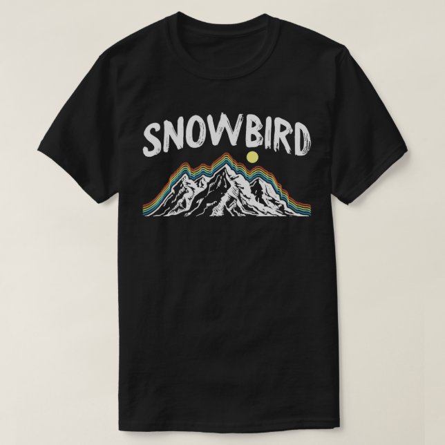 Camiseta Esquí de Snowbird Ski Retro Senderismo Esquí Depor (Diseño del anverso)