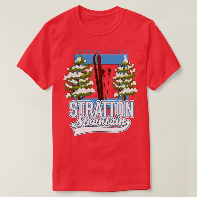 Camiseta Esquí de Stratton Mountain Vermont (Diseño del anverso)