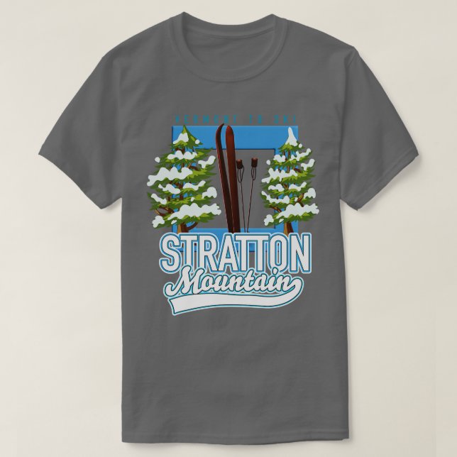 Camiseta Esquí de Stratton Mountain Vermont (Diseño del anverso)