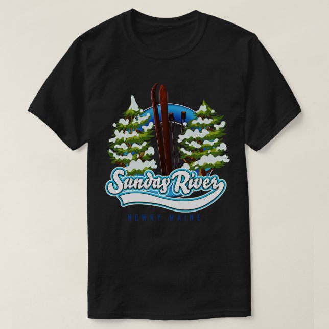 Camiseta esquí de Sunday River Newry Maine (Diseño del anverso)