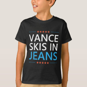 Camiseta Esquí De Vance En Jeans Gracioso Esquí Jd Vance