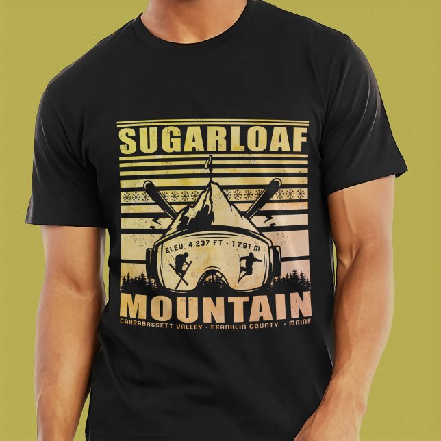 Camiseta Esquí del Pan de Azúcar Maine Mountain Retro Vinta (Subido por el creador)