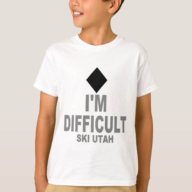 Camiseta Esquí difícil Utah (Anverso)