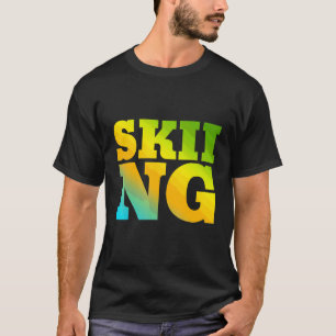 Camiseta Esquí Diseñado Con Colores Naturales