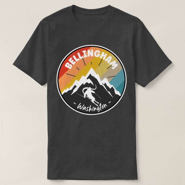Camiseta Esquí En Bellingham Washington (Diseño del anverso)