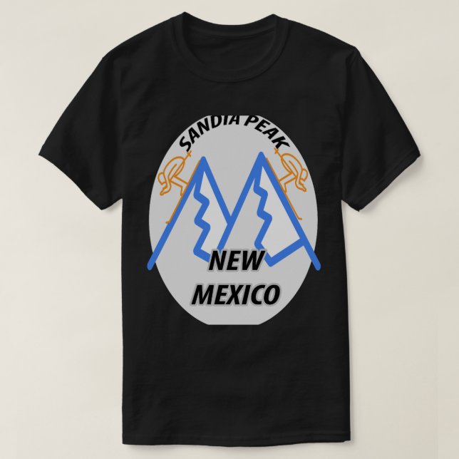 Camiseta Esquí En el Círculo SANDIA PEAK Nuevo México (Diseño del anverso)