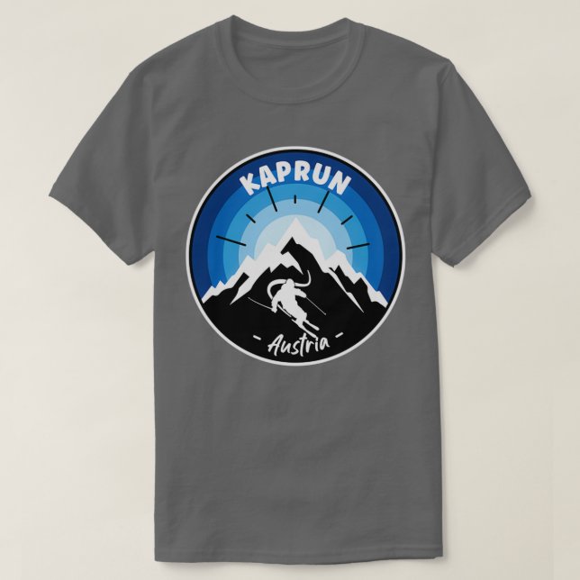 Camiseta Esquí En Kaprun Austria Azul (Diseño del anverso)