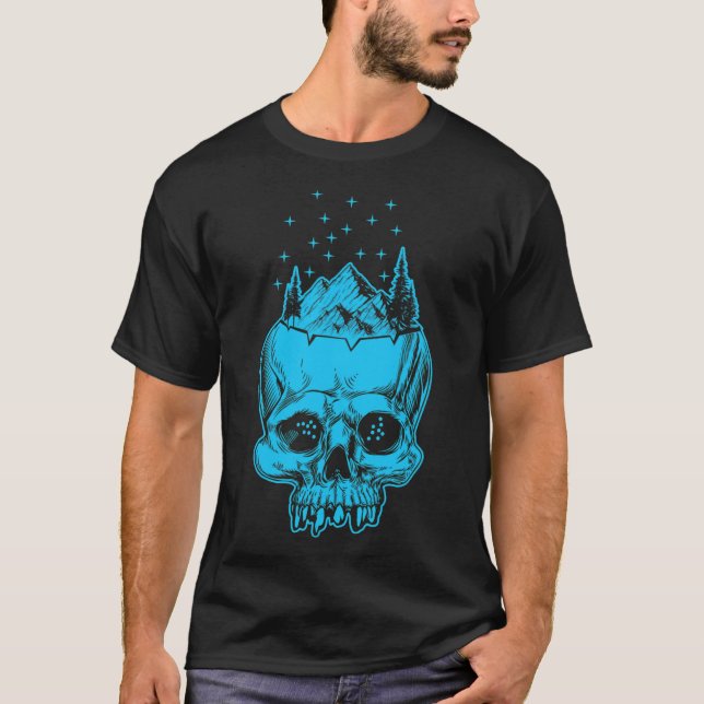 Camiseta Esquí en Snowboard Skull Rider (Anverso)