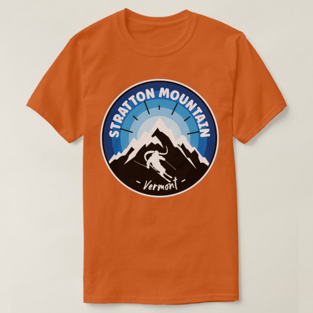Camiseta Esquí En Stratton Mountain Vermont Blue (Diseño del anverso)