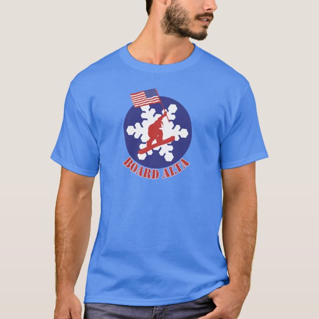 Camiseta Esquí en tabla Alta (Anverso)