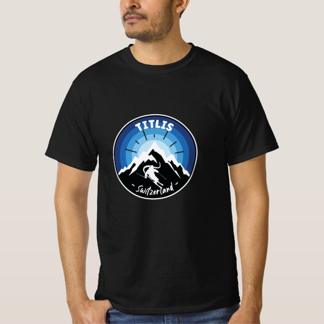 Camiseta Esquí En Titlis Suiza Azul (Anverso)