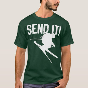 Camiseta Esquí Enviar salto de esquí invierno nieve esquiad