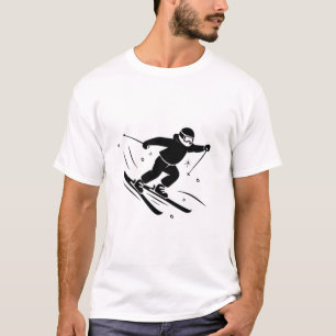 Camiseta Esquí Esquiar - Deportes de invierno para esquiar
