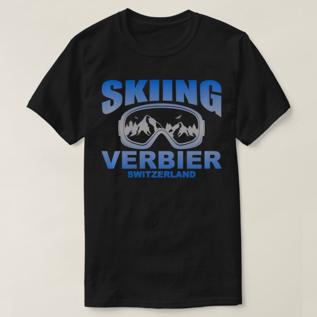 Camiseta Esquí Goggles Verbier Suiza (Diseño del anverso)
