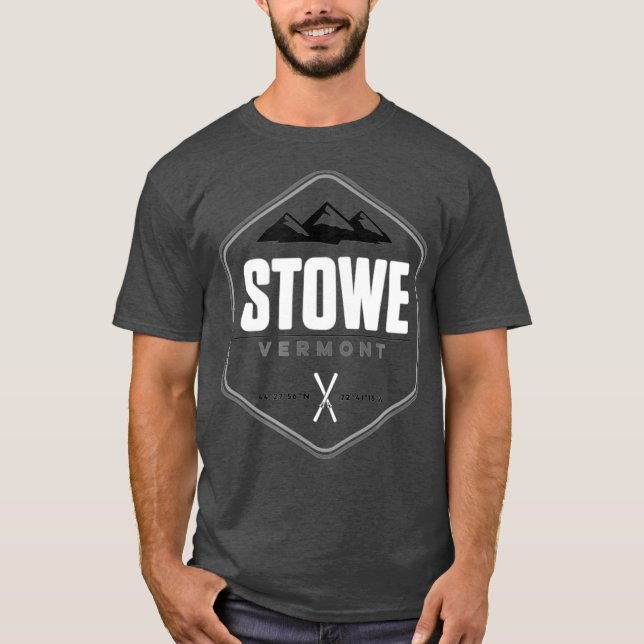 Camiseta Esquí gráfico de época Stowe Vermont (Anverso)