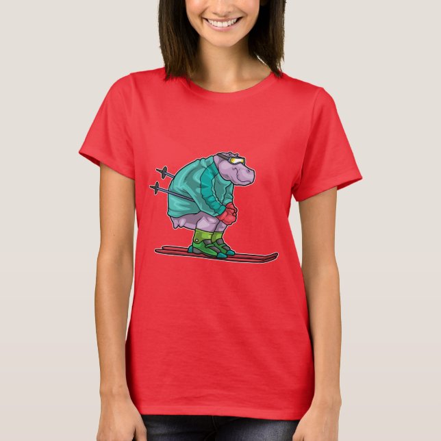 Camiseta Esquí Hippo Ski goggles Ski (Anverso)