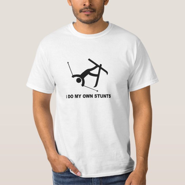Camiseta esquí incondicional "hago stuntman de todos mis (Anverso)