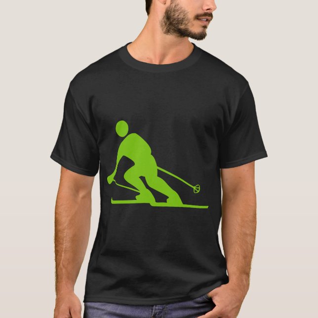 Camiseta Esquí - Martian Green (Anverso)
