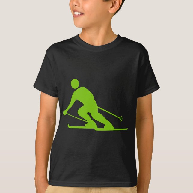 Camiseta Esquí - Martian Green (Anverso)