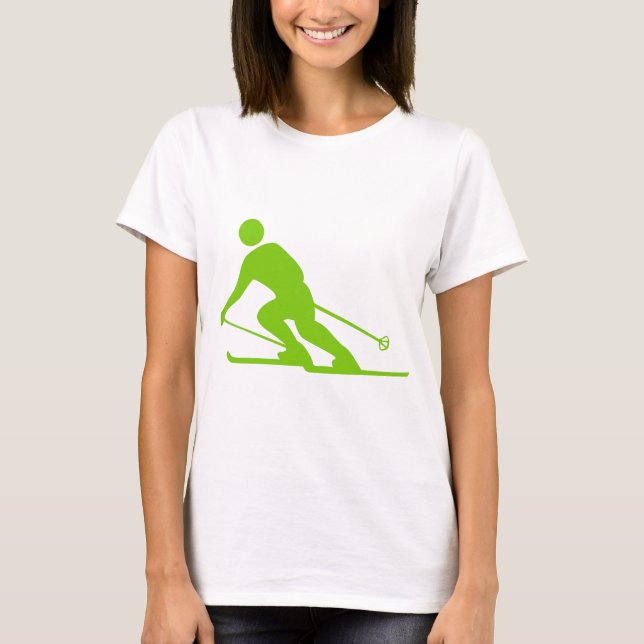 Camiseta Esquí - Martian Green (Anverso)