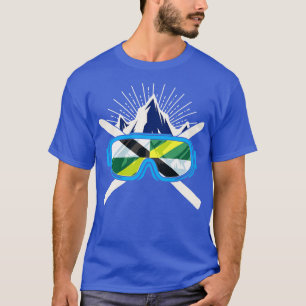 Camiseta Esquí Monterey Bandera de California Esquí Inviern