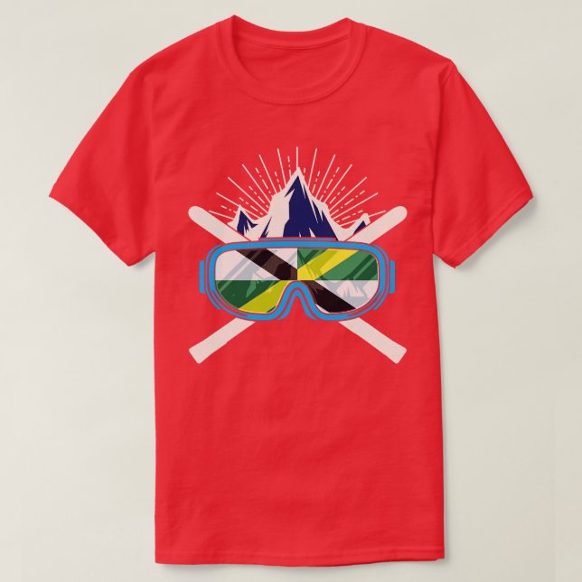 Camiseta Esquí Monterey Bandera de California Esquí Inviern (Diseño del anverso)