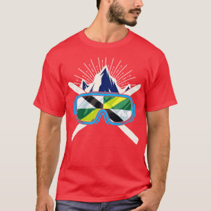 Camiseta Esquí Monterey Bandera de California Esquí Inviern