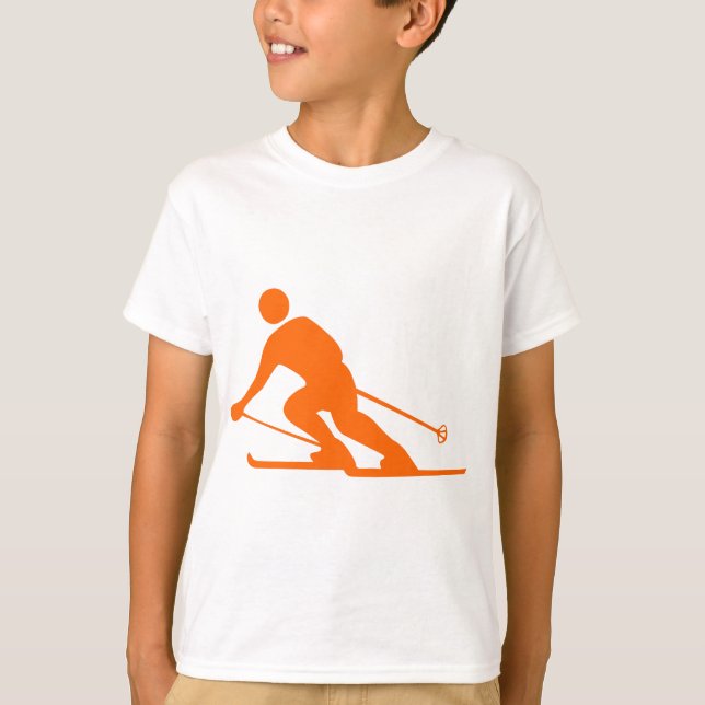 Camiseta Esquí - Naranja (Anverso)