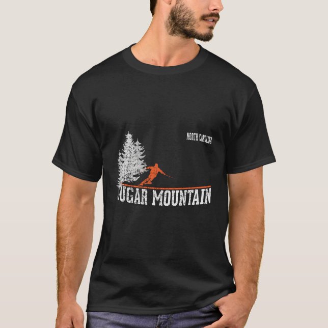 Camiseta Esquí Nc De La Montaña Del Azúcar De Los Años 1980 (Anverso)