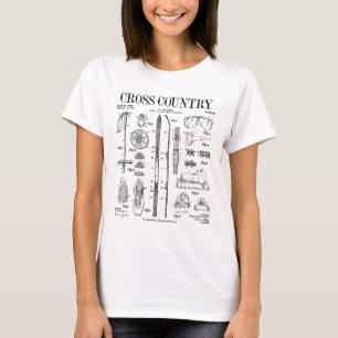 Camiseta Esquí nórdico de cross country esquí vintage paten