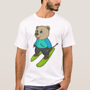Camiseta Esquí para esquiador de oso