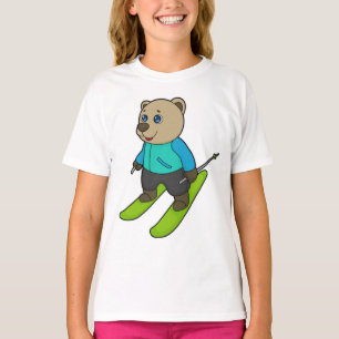 Camiseta Esquí para esquiador de oso
