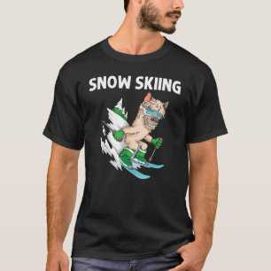 Camiseta Esquí Para Hombres Esquiador De Esquí Libre Snowbo