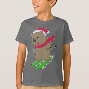 Camiseta Esquí para Navidades de oso
