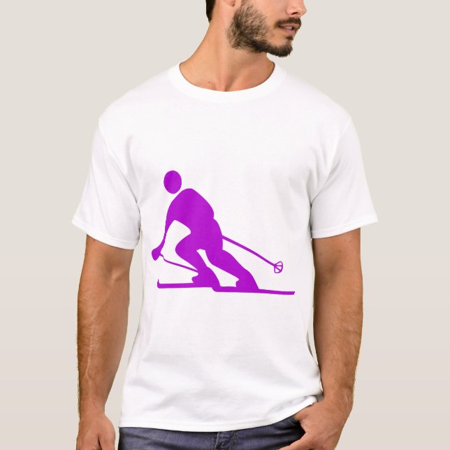 Camiseta Esquí - Púrpura (Anverso)